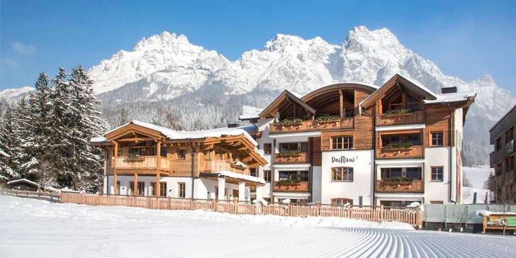 Hotel v rakúskych Alpách priamo pri zjazdovke: raňajky alebo gurmánska polpenzia, wellness aj karta výhod