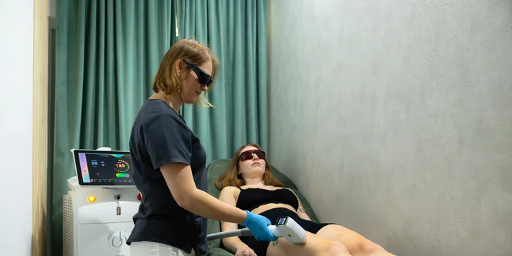 Epilácia vybraných častí tela diódovým vysokofrekvenčným laserom