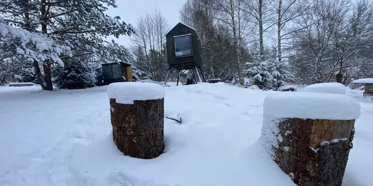 Pobyt v modernom a útulnom posede na Vysočine: vonkajšie ohnisko, kuchynka aj plnohodnotná kúpeľňa