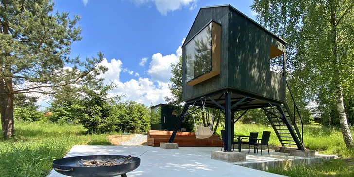 Pobyt v modernom a útulnom posede na Vysočine: vonkajšie ohnisko, kuchynka aj plnohodnotná kúpeľňa