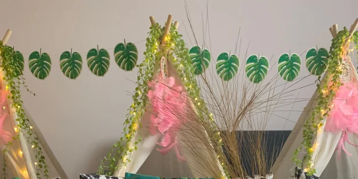 TeePee stan aj filmové plátno na párty či detskú oslavu