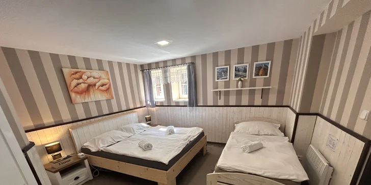 Penzión v obci Pec pod Sněžkou s raňajkami alebo polpenziou, saunou aj tenisom