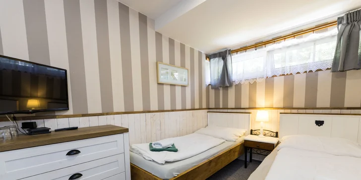 Penzión v obci Pec pod Sněžkou s raňajkami alebo polpenziou, saunou aj tenisom