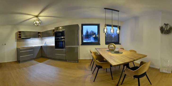 Dovolenka na Dolnej Morave: moderné poschodové apartmány, výhľad na Stezku v oblakoch, zjazdovky