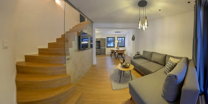 Dovolenka na Dolnej Morave: moderné poschodové apartmány, výhľad na Stezku v oblakoch, zjazdovky