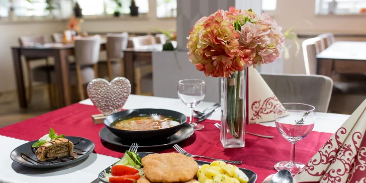 3-chodové menu pre dve osoby v útulnom penzióne SET