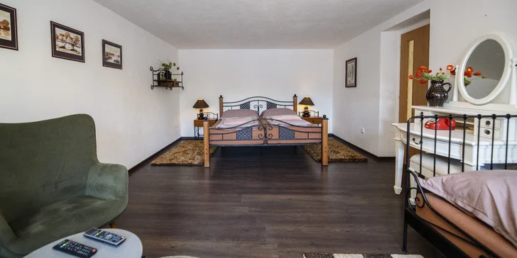 Apartmány v srdci Třebone až pre 4 osoby: výhľad na Zlatú stoku, vstup do Múzea marcipánu