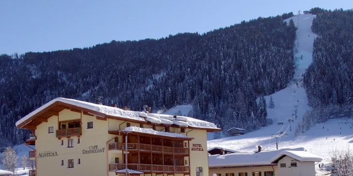 Pobyt v Tirolsku: hotel na zjazdovke, polpenzia plus, wellness aj karta výhod