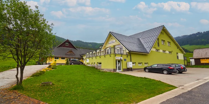 Pobyt s polpenziou a wellness v útulnom penzióne Dolinka pod Kráľovou hoľou