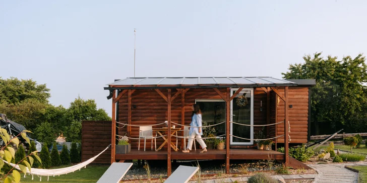 Luxusná maringotka Za humny so saunou v prírode neďaleko Bouzova a Javoříčskych jaskýň