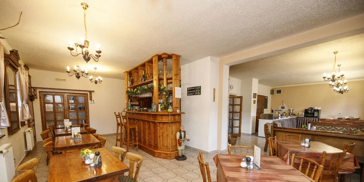 Pobyt v malebnej drevenici na okraji Harrachova s bohatou polpenziou formou bufetu