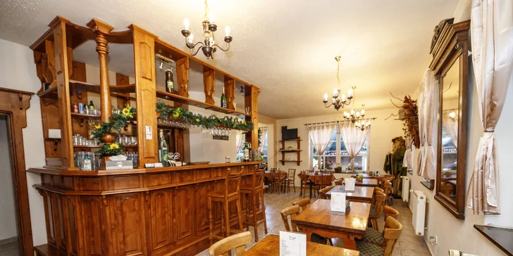 Pobyt v malebnej drevenici na okraji Harrachova s bohatou polpenziou formou bufetu