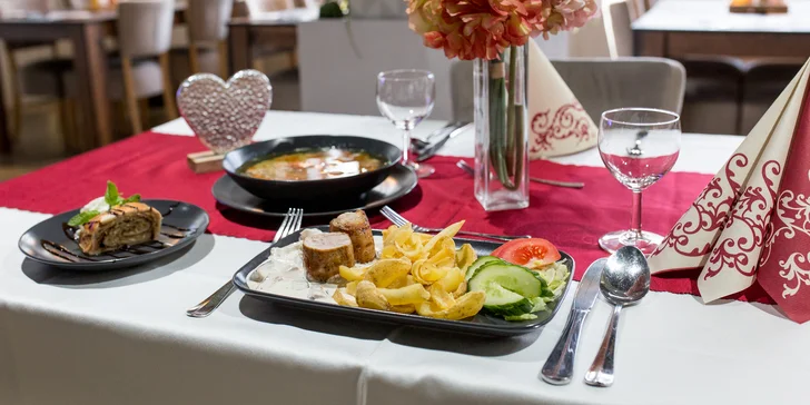 3-chodové menu pre dve osoby v útulnom penzióne SET