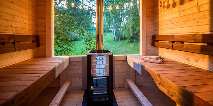 Tiny house na Vysočine: krásna lokalita na samote, sauna, gril a komfortné vybavenie