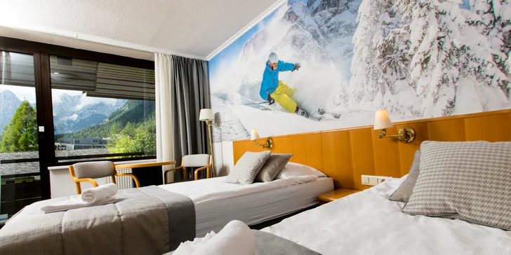 Julské Alpy: hotel Kompas**** pri zjazdovke, trojdňový skipas, polpenzia a vstup do vodného parku