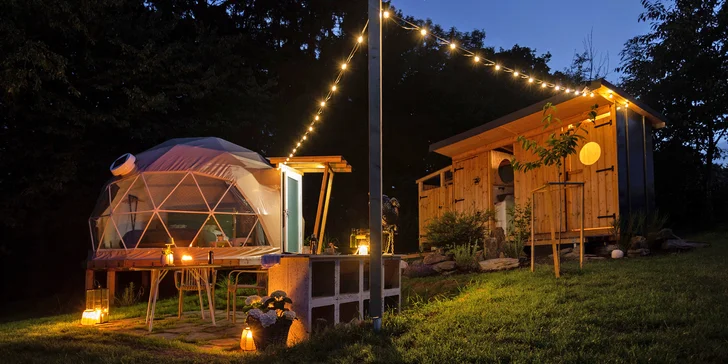 Romantický pobyt v luxusnej ulite glampingového štýlu na Morave