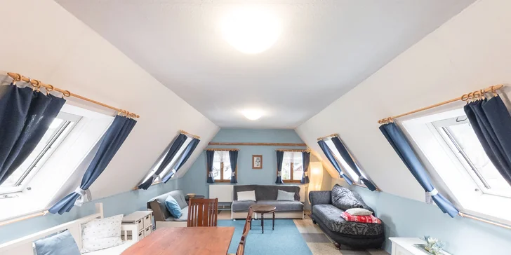 Útulné apartmány, izby či domček v Kryštofovom Údolí: možnosť raňajok aj polpenzie