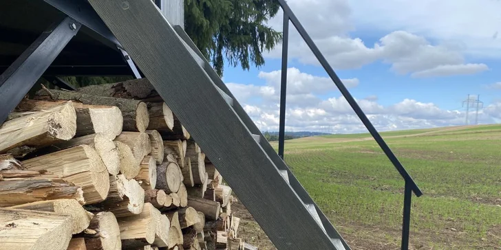 Samota a pokoj priamo pri rybníku v posede na Vysočine: minimalistický dizajn a vôňa dreva