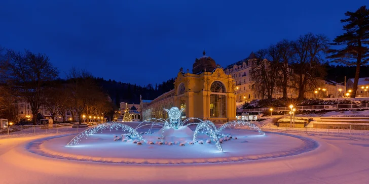 Kúpeľné hýčkanie v Mariánskych Lázňach s raňajkami alebo polpenziou a procedúrami