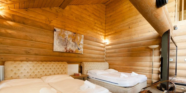 Pobyt v luxusnom kanadskom zrube s výhľadom na Vysoké Tatry a wellness