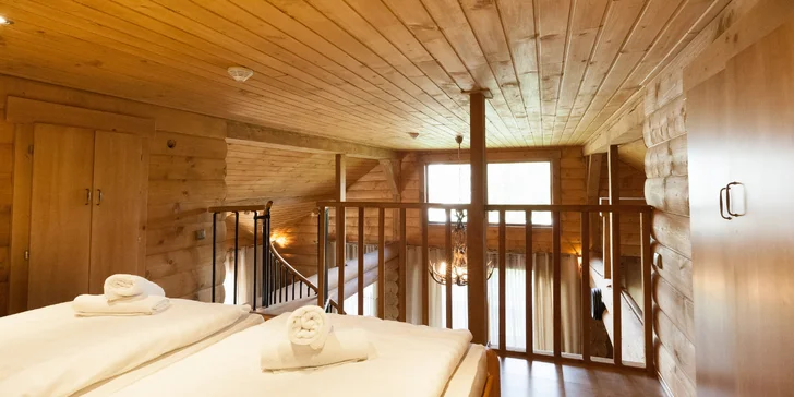 Pobyt v luxusnom kanadskom zrube s výhľadom na Vysoké Tatry a wellness