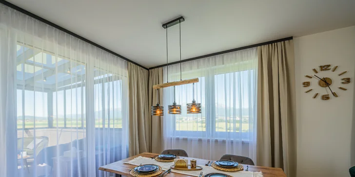 Pokoj a Tatry ako na dlani: pobyt v apartmáne s privátnym wellness pre 2 až 4 osoby