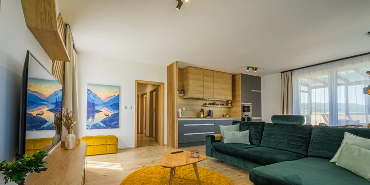 Pokoj a Tatry ako na dlani: pobyt v apartmáne s privátnym wellness pre 2 až 4 osoby