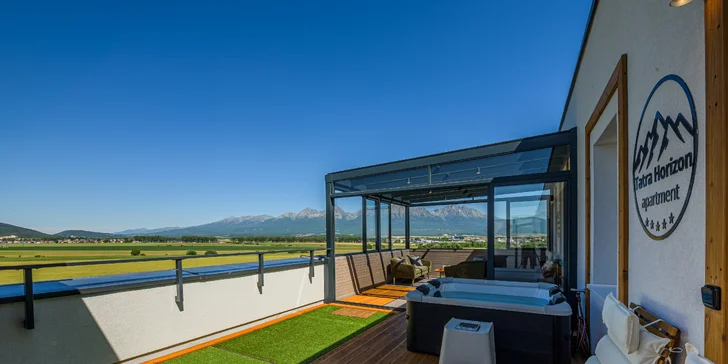 Pokoj a Tatry ako na dlani: pobyt v apartmáne s privátnym wellness pre 2 až 4 osoby