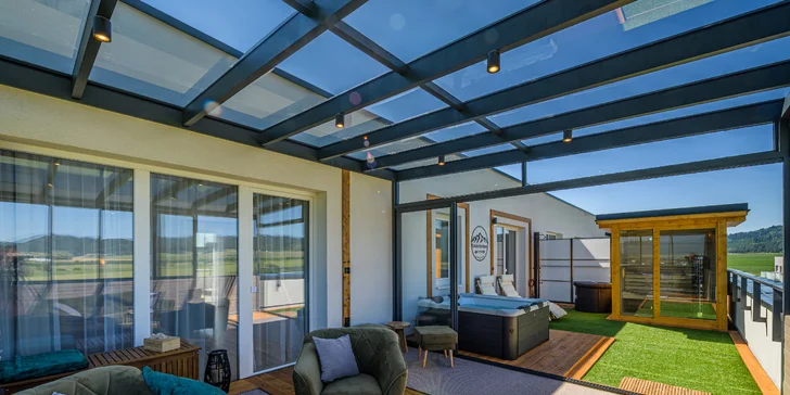 Pokoj a Tatry ako na dlani: pobyt v apartmáne s privátnym wellness pre 2 až 4 osoby