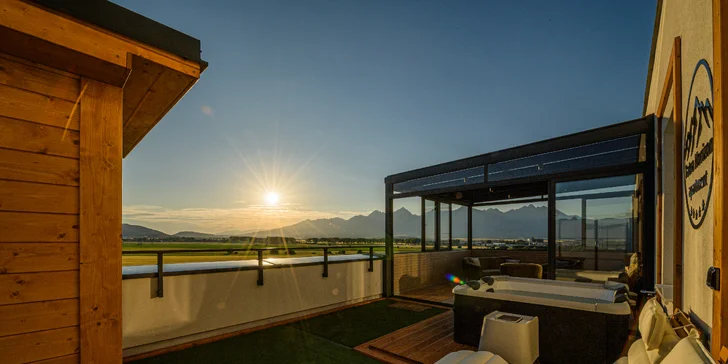 Pokoj a Tatry ako na dlani: pobyt v apartmáne s privátnym wellness pre 2 až 4 osoby