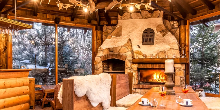 Pobyt v luxusnom kanadskom zrube s výhľadom na Vysoké Tatry a wellness