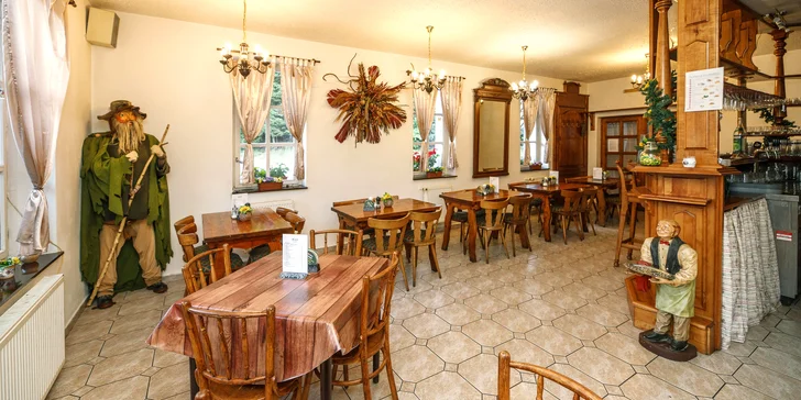 Pobyt v malebnej drevenici na okraji Harrachova s bohatou polpenziou formou bufetu