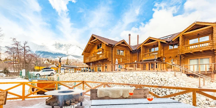 Pobyt v luxusnom kanadskom zrube s výhľadom na Vysoké Tatry a wellness