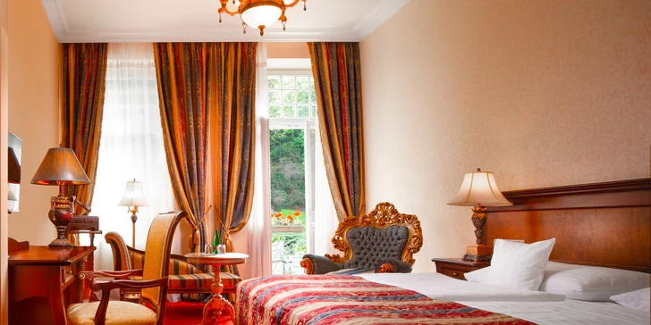 Pobyt v elegantnom hoteli blízko kolonády: raňajky, wellness aj procedúry