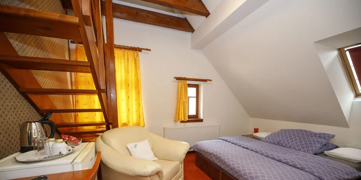 Hotel vo Vrchlabí s raňajkami a denným vstupom do privátneho wellness