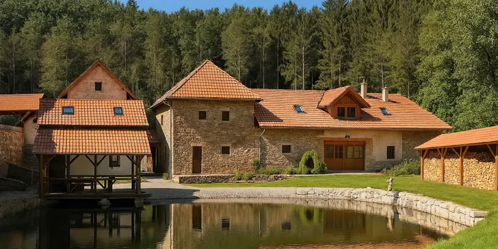 Pobyt v zrenovovanom mlyne s farmou, vlastným pivovarom a wellness