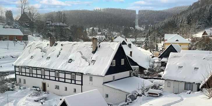 Útulné apartmány, izby či domček v Kryštofovom Údolí: možnosť raňajok aj polpenzie