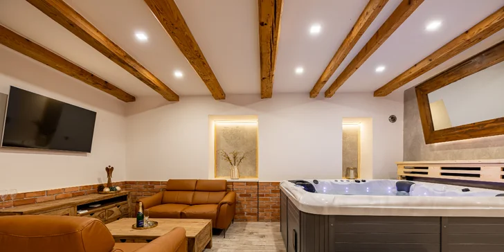 Relax apartmán: vlastná vírivka, sauna, možnosť farmárskych raňajok aj ďalších dobrôt
