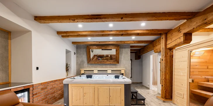 Relax apartmán: vlastná vírivka, sauna, možnosť farmárskych raňajok aj ďalších dobrôt