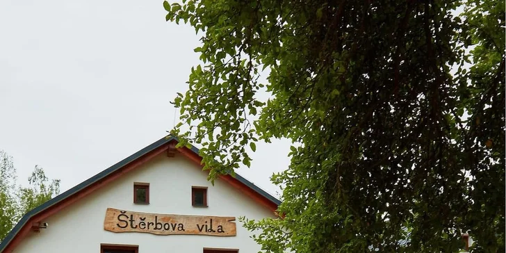 Historická vila pri priehrade Les Království a blízko Dvora Králové, raňajky v cene