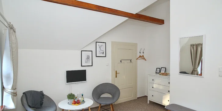 Historická vila pri priehrade Les Království a blízko Dvora Králové, raňajky v cene