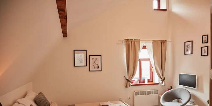 Historická vila pri priehrade Les Království a blízko Dvora Králové, raňajky v cene