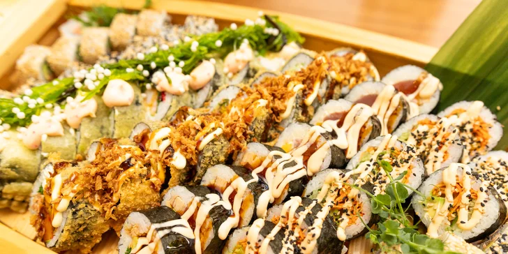 Exkluzívny sushi set – až 48 kúskov s krevetami, lososom či avokádom