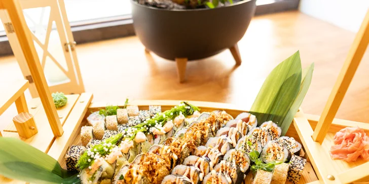 Exkluzívny sushi set – až 48 kúskov s krevetami, lososom či avokádom