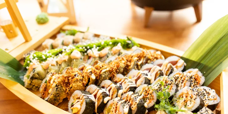 Exkluzívny sushi set – až 48 kúskov s krevetami, lososom či avokádom