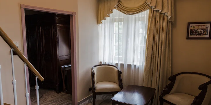 Romantický hotel na okraji Prahy: pobyt s raňajkami alebo polpenziou, možnosť privátnej sauny a vírivky