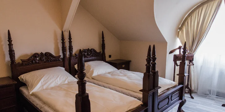 Romantický hotel na okraji Prahy: pobyt s raňajkami alebo polpenziou, možnosť privátnej sauny a vírivky