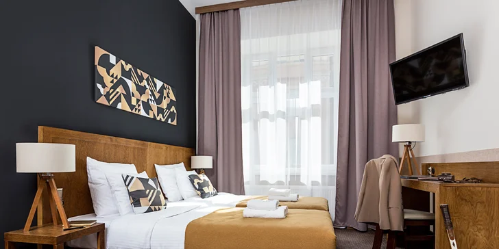 Moderný hotel v Krakove s raňajkami a tichou záhradou, 1 km od Hlavného námestia