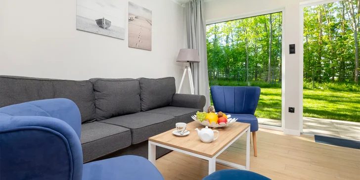 Krásna dovolenka pri Balte: izby a domčeky v pokojnej lokalite len 250 m od pláže, strava aj wellness