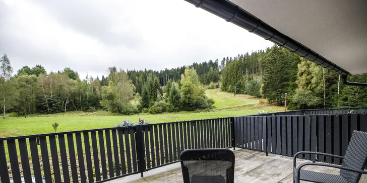 Pobyt na Šumave: horská chata pod keltským hradiskom Obří hrad a raňajky